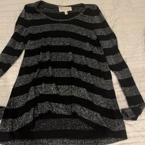 Vince Camino black and metallic silver Jersey top